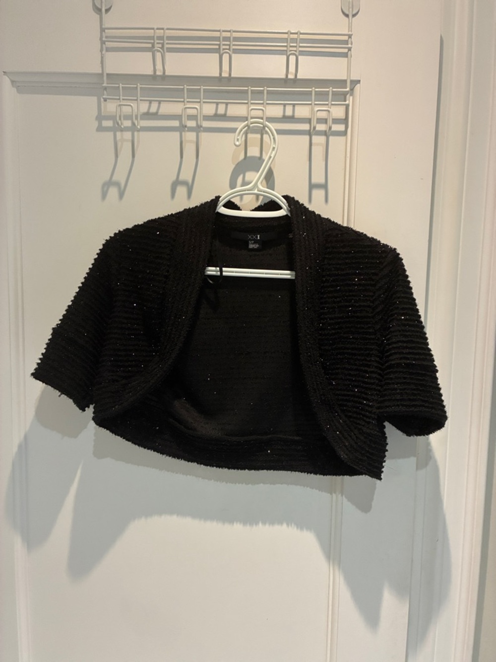 XXI Black Sparkle Cropped Bolero Shrug 👵MT